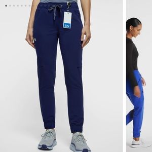 Jaanuu brand new jogger scrub pants in navy